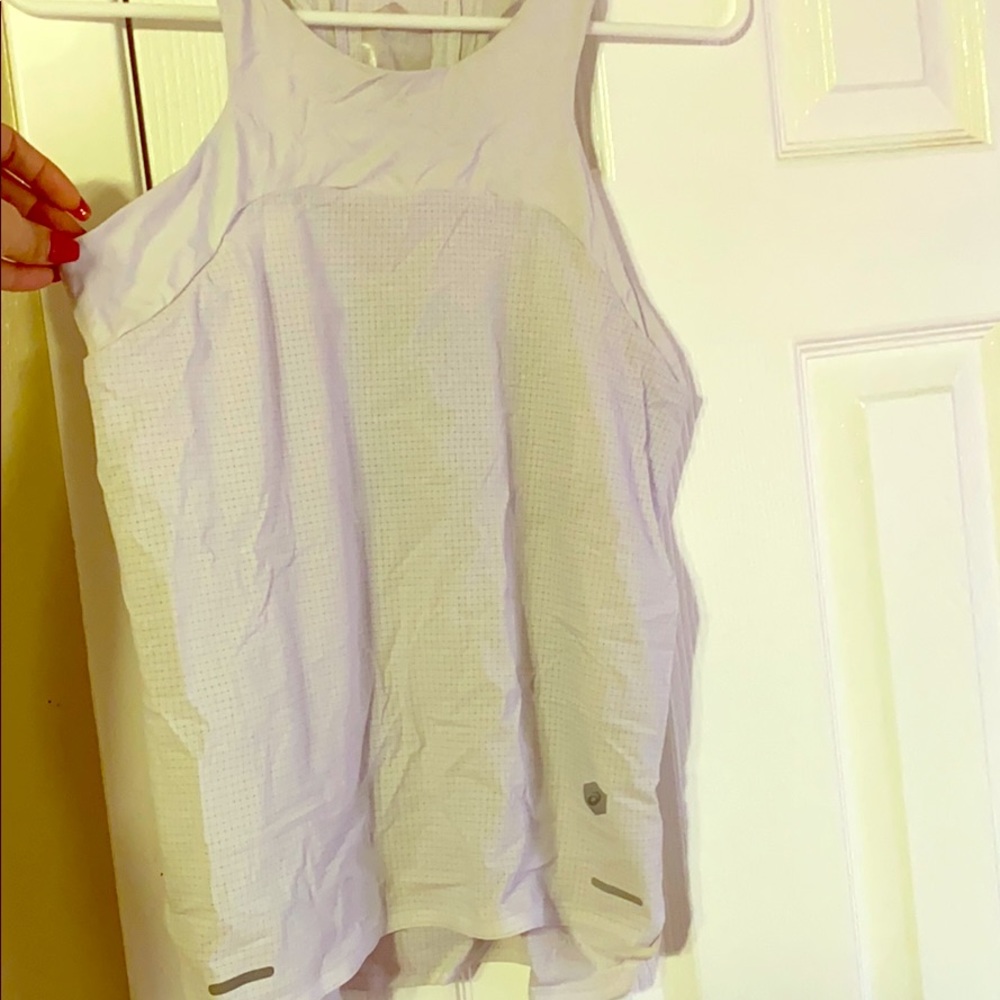 Grey ASICS workout top